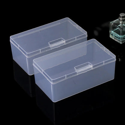 1Pc Transparent Plastic Toys Organizer Jewelry Storage Boxes Rectangle With Cover Multipurpose Storage Box