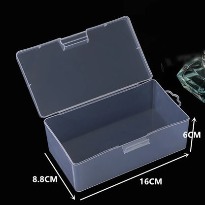 1Pc Transparent Plastic Toys Organizer Jewelry Storage Boxes Rectangle With Cover Multipurpose Storage Box