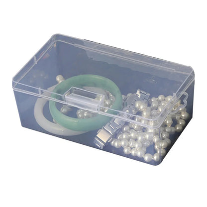 1Pc Transparent Plastic Toys Organizer Jewelry Storage Boxes Rectangle With Cover Multipurpose Storage Box